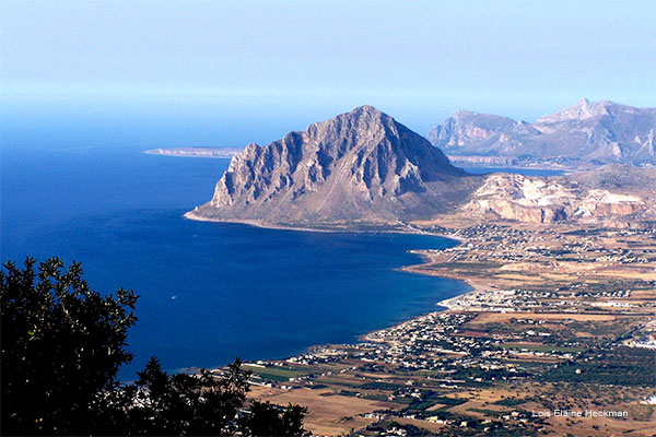 View Of Sicilian Coast From Erice by Lois Elaine Heckman